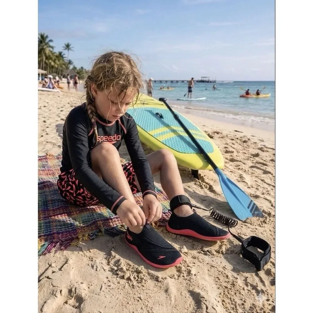 Speedo Kids 3 Surfwalker Pro 2.0 Black Orange Pink Water Shoes